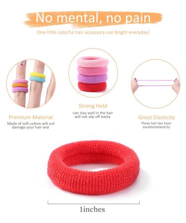 Jollybows 300 PCS Colorful Mini Hair Ties for Girls Elastic Hair Accessories for Toddlers Babies & Children 30 Vibrant Colors (1 inch / 2.5 cm) - Buy Online on GoSupps.com