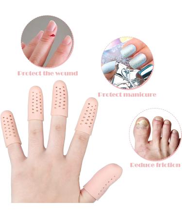 Nude Silicone Finger Caps - 20 Pcs Gel Finger Cots for Eczema, Wounds, Arthritis | Breathable Toe Sleeves for Protection and Healing - Buy Online on GoSupps.com