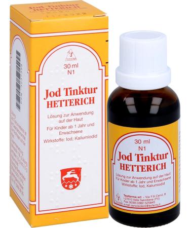 Iodine Tincture Hetterich 30ml - Best Quality Antiseptic Solution | PZN: 3237398 - International Shipping Available - Buy Online on GoSupps.com