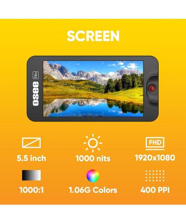 Osee T5+ 5.5 Daylight Visible 1000nits DSLR Field Monitor with 3D LUT HDR and 4K HDMI - Expose Focus Assist - Wide Color Gamut - One-Key Operation - Buy Online on GoSupps.com