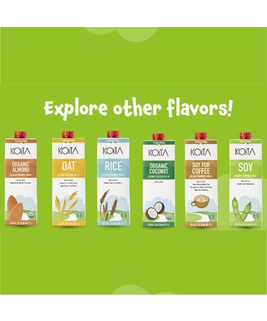 Koita Organic Almond Milk - Non-Dairy Plant-Based Nut Milk 1L (6-pack) - Buy Online on GoSupps.com