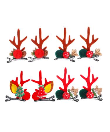 minkissy 4 Pairs Christmas Hair Clips Girls Hairpin Women Hair Accessory Christmas Hair Decor Elk Deer Hair Clips Kids Hairpin Christmas Hair Pin Kids Tiara Clip Santa Hat Miss Abs