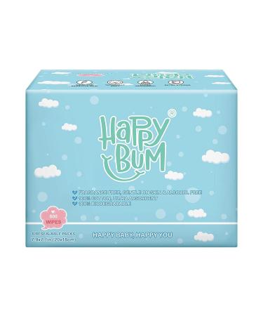 Dry Wipes - HAPPY BUM Dry Baby Wipes  100% Cotton Baby Wipes  Unscented Cotton Tissues for Sensitive Skin  600 Count - Buy Online on GoSupps.com