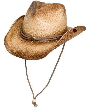 Peter Grimm Mens Straw Round Up Cowboy Hat Ombre