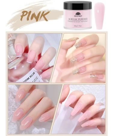 EBANKU Pink Nude Acrylic Powder Set 2 Colors Acrylic Nail Powder Professional Acrylic Powder for Nail Acrylic Extension Nail Carving Long-Lasting No Nail Lamp Needed - Buy Online on GoSupps.com
