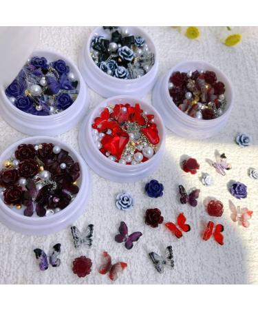 TQUXNGA 1 Box Nails -Jewelry Butterfly -Ties Decorations Manicure Accessory Kit 3D Nail Charms Ornament Accessories - Buy Online on GoSupps.com