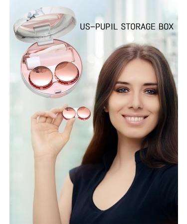 Yngffb Contact Lens Container - Portable Reusable & Stylish Storage Box in Ros Gold for Travel & Home - Buy Online on GoSupps.com