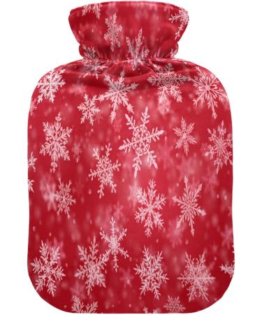 KCL Deci 2L Christmas Snowflakes Hot Water Bottle with Cover - Ideal for Menstrual Cramps Neck & Shoulder Pain Relief Hand Warmer - Buy Online on GoSupps.com