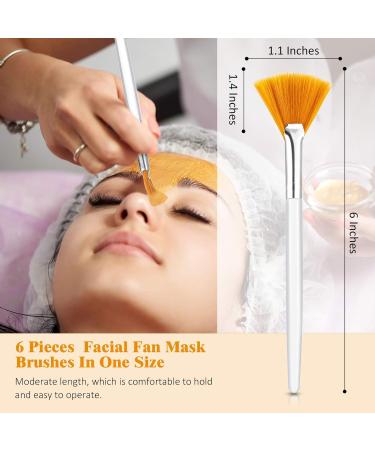 6-Piece Soft Face Mask Applicator Brush Set Cosmetic Tools for Women & Girls Perfect for Peeling Masks & Makeup - Buy Online on GoSupps.com