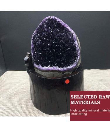 Natural Amethyst Cluster - Powerful deep Purple Crystals Geode from Uruguay - Polished Purple Amethyst Quartz Crystal Geode Druzy Home Decoration Gemstone Specimen 1.1lbsorless Crystal Cluster (Size 1.1-1.5lbs - Buy Online on GoSupps.com