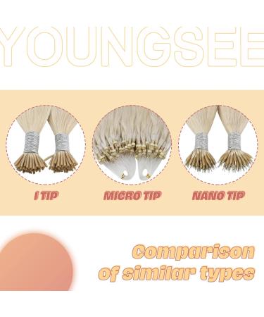 Youngsee Microring Extensions - Real Hair Blond 60cm Micro Ring Loop Extensions - 1g 50g #60A for Ultimate Volume - Buy Online on GoSupps.com