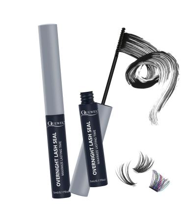 QueWel cluster eyelashes Seal 5ml cluster lashes Seal for DIY eyelash extensions strong holding eyelash clusters cluster Seal eye lash Seal for personal make-up use at home 1 piece (1 Pack) overnight Seal-5ml