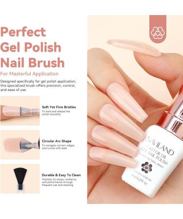 Saviland Jelly Gel Nail Polish Set: Vitamin E Castor Oil Transparent Milky White Nudes Gel Nail Polish Set 16ml Soak off U V Gel Polish Nail Art Polish for Manicure Salon Use milk white&light nude - Buy Online on GoSupps.com