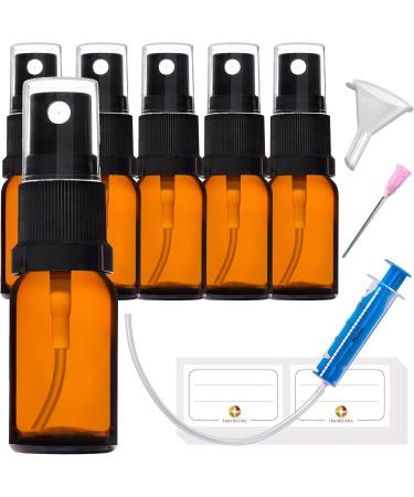 Handsunity 100ml Glass Spray Bottle Set - 70 Pcs Bernstein Pharmacy Bottles with Black Atomizer & Accessories | Perfect for Cosmetics & Essential Oils - Buy Online on GoSupps.com
