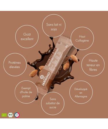 Collagen Bar | High Protein Bar Almond Chocolate 12x55g - High Protein Bar Low Sugar + Palm Oil Free (Almond) - Buy Online on GoSupps.com