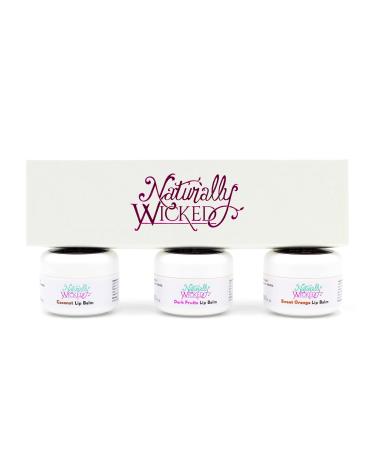 Naturally Wicked Lip Balm Trio | 3 Natural Fruity Flavoured Lip Balm Gift Set