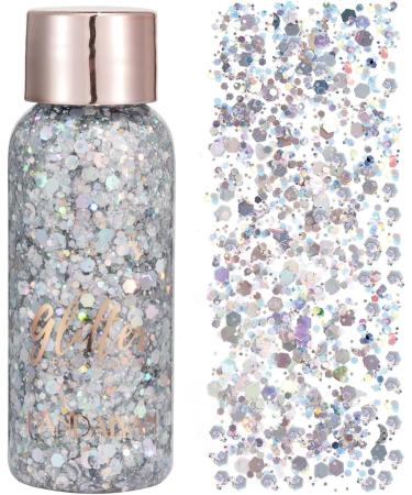 Body Glitter Gel Shimmer - Chunky Sequins Liquid Eyeshadow 3pcs Set for Festival Makeup | Sparkling Body Face & Hair - Buy Online on GoSupps.com