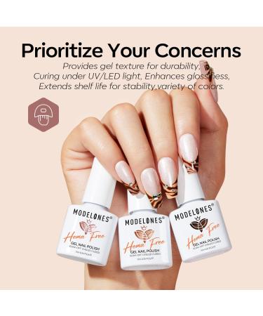 Modelones Hema Free Nude Gel Nail Polish Set 6 Colors Fall Nude Gel Polish Skin Tone Neutral Brown Pink Glitter Shimmer Nude Nail Polish Soak Off All Season Manicure Nail Art DIY Gifts Neutral Brown Shimmer - Buy Online on GoSupps.com