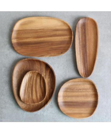 Breakfast Tray Wooden Tableware Display Plate Solid Wood Food Plate Kitchenware (Color : 3) - Buy Online on GoSupps.com