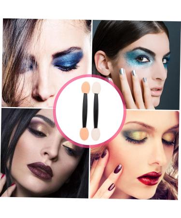 WOONEKY 200 Pcs Double Ended Eyeshadow Brush Professional Eyeshadow Sponge Brush Emulsion Black - Buy Online on GoSupps.com