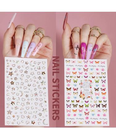 Teenitor 576pcs Long Coffin Press On Nails Set | Full Cover False Nails with 24 Colors Glue | Acrylic Nail Clipper & Art Stickers for DIY - Buy Online on GoSupps.com