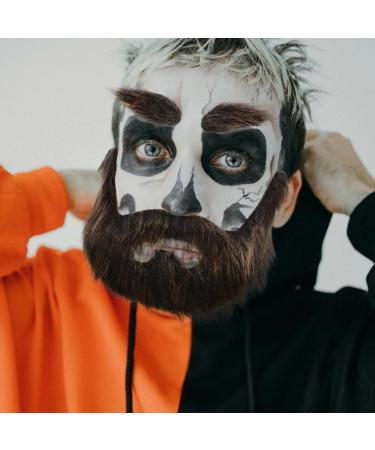 Beavorty 1 Set Beard Dress up Fake Whiskers Cosplay Prop Stage Cosplay Eyebrow Pirate Beard Brown Beard Plush - Buy Online on GoSupps.com