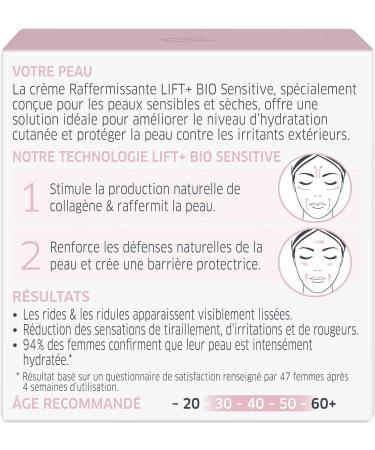 Diadermine - Lift + BIO Sensitive - Firming Day Cream - Facial Care - Sensitive Skin - Organic Rose Water and Pro Collagen - 50 ML Jar - Buy Online on GoSupps.com