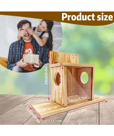Direct Wicker Squirrel Feeder Wood Flip-Up Roof For Squirrel Food Placement Removable Front Panel Squirrel Feeder Just For Squirrels - Buy Online on GoSupps.com