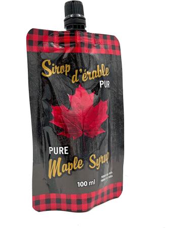 Canadian Maple Syrup in 100 ml Pouch - Practical with Pouring Spout - 100% Pure - Les Tr sors d' rable - Buy Online on GoSupps.com