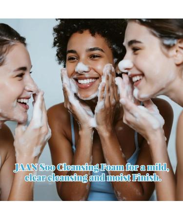 JAAN Korean Face Wash for Women, Pore Deep Cleansing Foam with 5 Natural Ingredients, Foaming Facial Cleanser for Hydrating & Moisturizing, Makeup & Blackhead Remover,Korean Skin Care,5.07fl.oz/150ml 1pcs - Buy Online on GoSupps.com