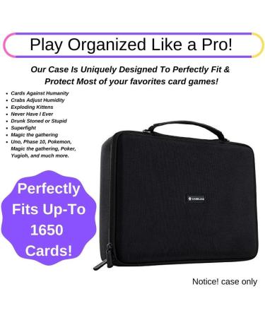 Caseling Card Game Case - Fits Cards Against Humanity - Up to 1650 Cards - 6 Moveable Dividers - Buy Online on GoSupps.com