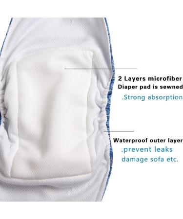 JoyDaog Male Dog Diapers - Reusable Jean Belly Bands Size M (3 Pack) for 13-16 Waists - Buy Online on GoSupps.com
