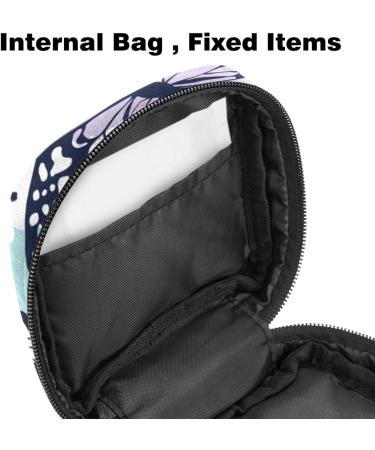 Vintage Retro Butterfly Pattern Women's Bands Storage Bag - Big Capacity Menstrual Cup & Makeup Organizer for Travel - Buy Online on GoSupps.com