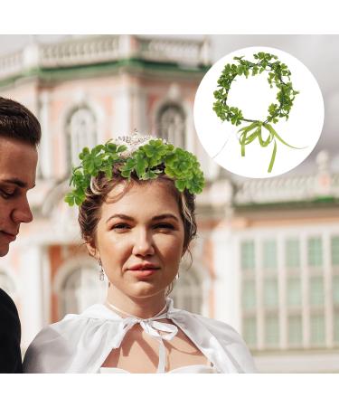 Holibanna St. Patricks Day Irish Shamrock Headband Flower Crown Clovers Headband St. Patricks Day Accessories Green Garland Clovers Garland Party Accessories Fairy Accessories - Buy Online on GoSupps.com