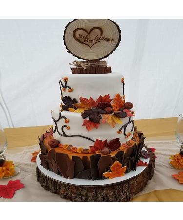 GEORLD Edible Fall Leaves Cake Decorations Set - 48 Autumn Cupcake Toppers in 2 Colors - Buy Online on GoSupps.com