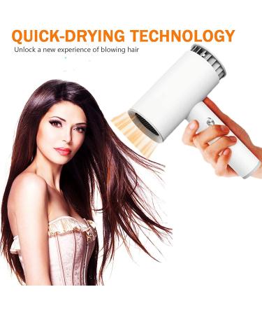 Cordless Hair Dryer USB Rechargeable Blow Dryer 1250W Fast Charging for Women Infants Kids Ourdoor Camping Beaches White - Buy Online on GoSupps.com