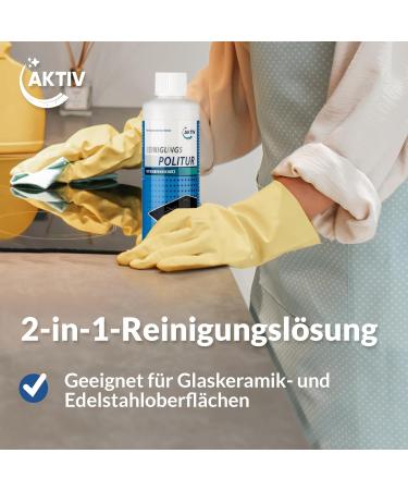 AKTIV 2in1 Polish & Cleaner for Glass Ceramic & Stainless Steel Sinks - 250ml | Effective Hob Cleaner - Buy Online on GoSupps.com
