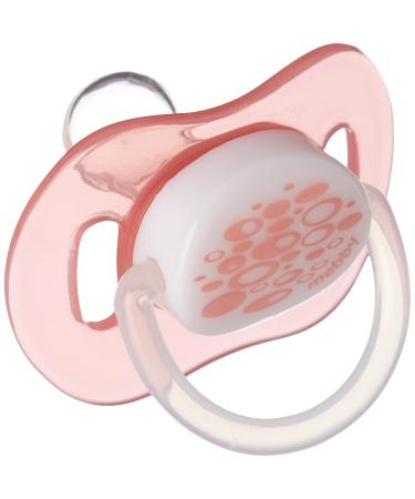 Mebby 92528 Anatomical silicone pacifier girls 0-6 months with abstract motif - 1 piece