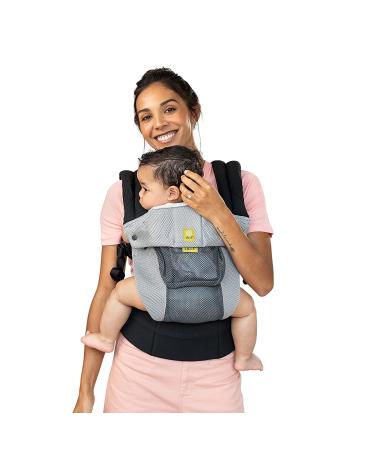 LILLEbaby Complete Airflow Ergonomic 6-in-1 Grey/Silver Carrier Newborn-Toddler