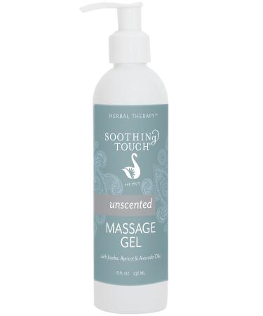Soothing Touch Massage Gel, Unscented, 8 Ounce Unscented 8 Fl Oz (Pack of 1)