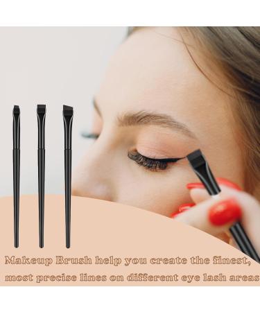 3 Piece Eyeliner Brush Set Flat Fine Slanted Brow Angled Eyeliner Brush Fine Angled Eyeliner Brush Eye Makeup Brushes with Wooden Handle Tools for Eyeshadow Cosmetics Shaping Eyebrows - Buy Online on GoSupps.com