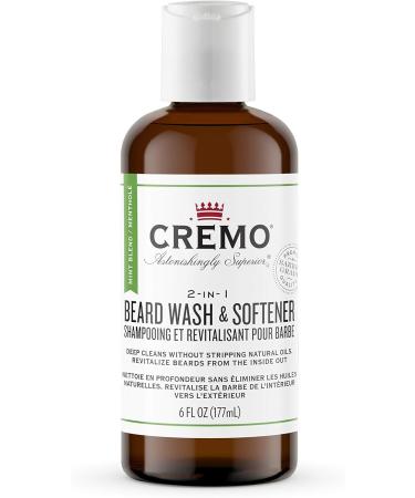 Cremo Beard Wash & Softener 2-in-1 Mint Blend Soothe Beard Itch Clean & Refreshen Beard 6 Fl Oz Beard Wash & Softener - Mint - Buy Online on GoSupps.com