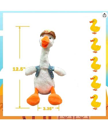 Dancing Duck Toy - Interactive Talking Singing Plush, USB Rechargeable - White Snowy Quacker for Endless Christmas Fun! - Buy Online on GoSupps.com