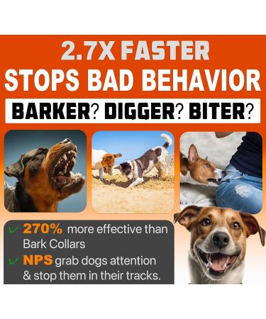 NPS Dog Bark Deterrent Devices w/ 3X Sonic emitters 50ft Range | Professional Dog Training Tool Anti Bark Device for Dogs |Best Behavior Aid - Barking Silencer Indoor & Outdoor Rechargeable Alpha Pro - Buy Online on GoSupps.com