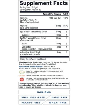 1MD Nutrition VisionMD & KrillMD with Antarctic Krill Oil Omega 3 and Vision Support - Astaxanthin EPA DHA OptiLut Lutein Zeaxanthin - Buy Online on GoSupps.com