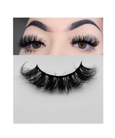 Miss Kiss 5D Mink Eyelashes Russian Curl Lash Spike Volume Style False Eyelash Soft Fluffy Lashes Hair Natural Look Cat Eye 1 Pair (Natural Fluffy) Animal Print