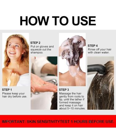 3-in-1 Black Hair Dye Shampoo for Women and Men - 100% Gray Coverage - Herbal Ingredients - 500ml - Buy Online on GoSupps.com