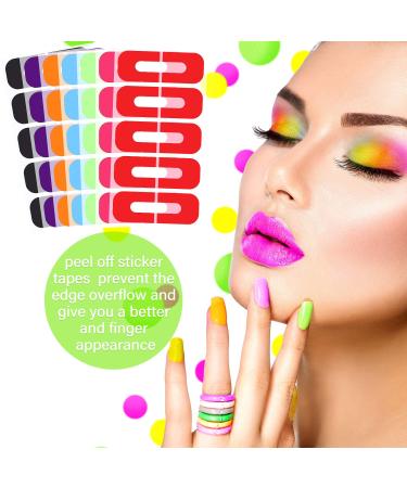 200pc Nail Polish Protector Spill-proof Peel off Nail Stickers - Disposable U-Shape Tape for Nail Painting, Gradients & Stamping - Buy Online on GoSupps.com