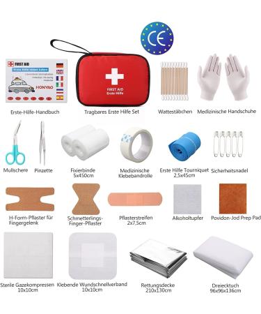 Honyao Mini Travel First Aid Set - 90-Piece Emergency Kit for Home Car Camping and Outdoor Activities - Buy Online on GoSupps.com