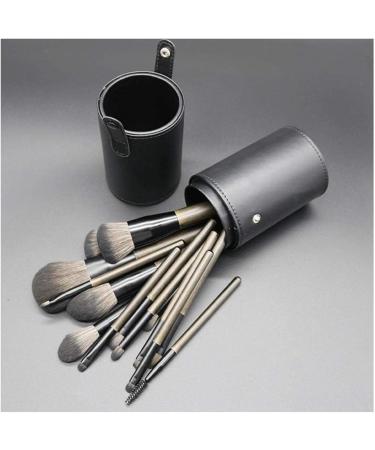 Makeup Brush 14 Pieces Portable Multifunctional Makeup Brush Solid Wood Handle Easy to Clean with Makeup Bucket Beauty - Buy Online on GoSupps.com